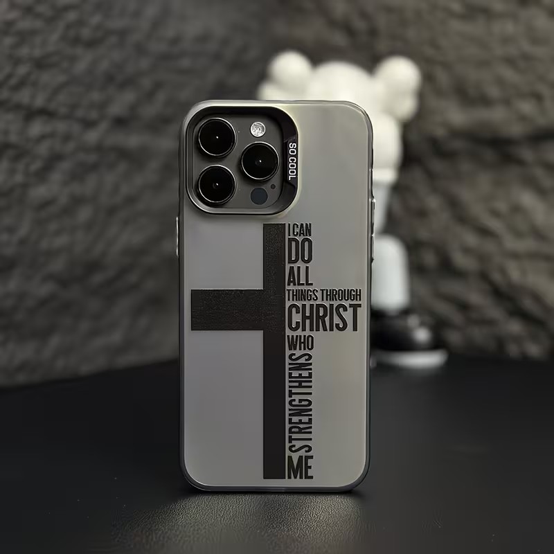 Apple Iphone 15 - Cover Anti-Impronta a Croce con Design