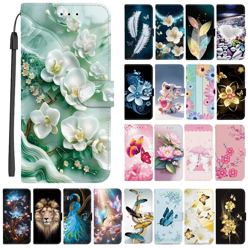 Realme Note 50 - Custodia in pelle a portafoglio C75