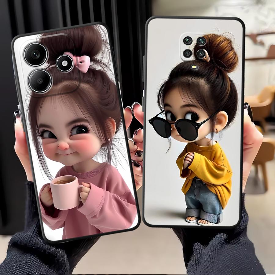 Xiaomi Redmi Note 13 - Cover per Telefono con Motivo Ragazza