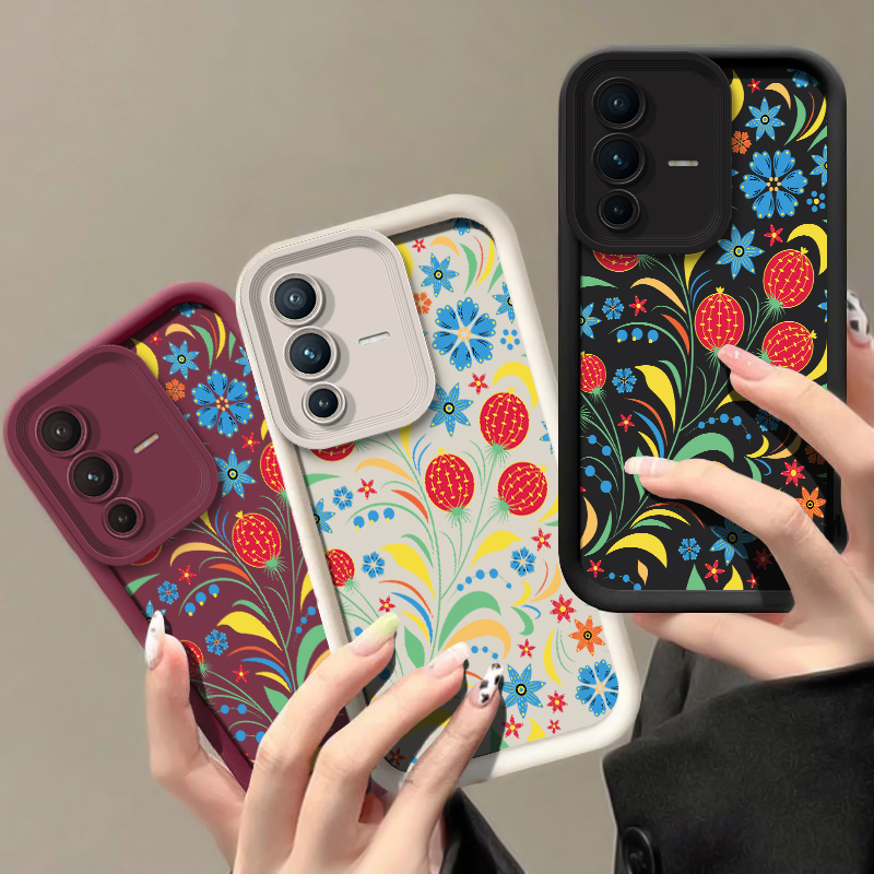 Vivo V40 - Cover per telefono con motivo floreale