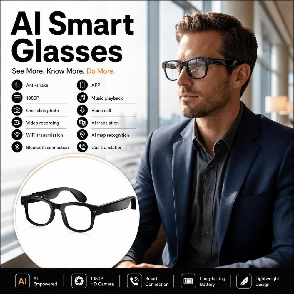 Occhiali Smart AI 2 in 1 con F - Smart Glasses Lens recensione e prezzo