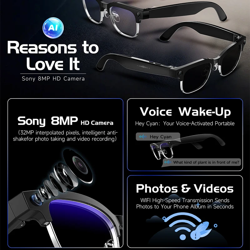 W630 HeyCyan Occhiali Intellig - Smart Glasses Lens recensione e prezzo